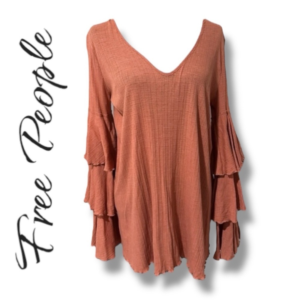 Free People Women's boho  Orange Top​​